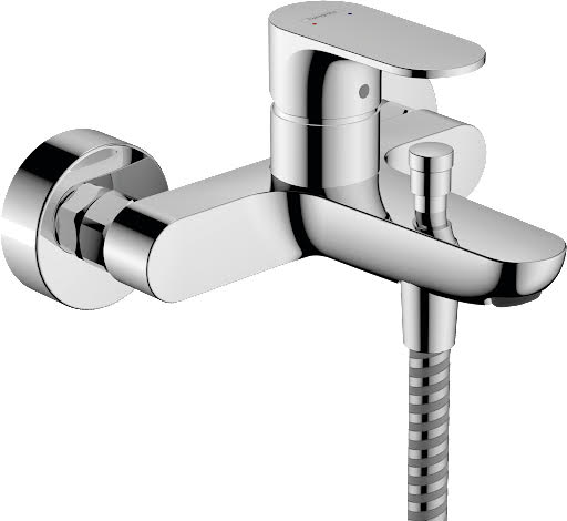 hansgrohe Rebris S Wall Mounted Bath Shower Mixer Tap 2 Flow Rates - Chrome Price Comparisons | Compare The Build