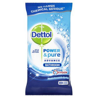 Dettol Bathroom Fresh Mountain Spring Cleaning Wipes, Pack Of 80 Price Comparisons | Compare The Build