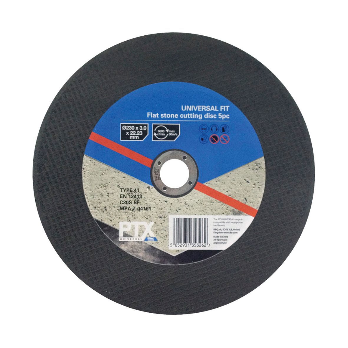 Ptx (Dia)230mm Flat Stone Cutting Disc, Pack Of 5 Price Comparisons | Compare The Build