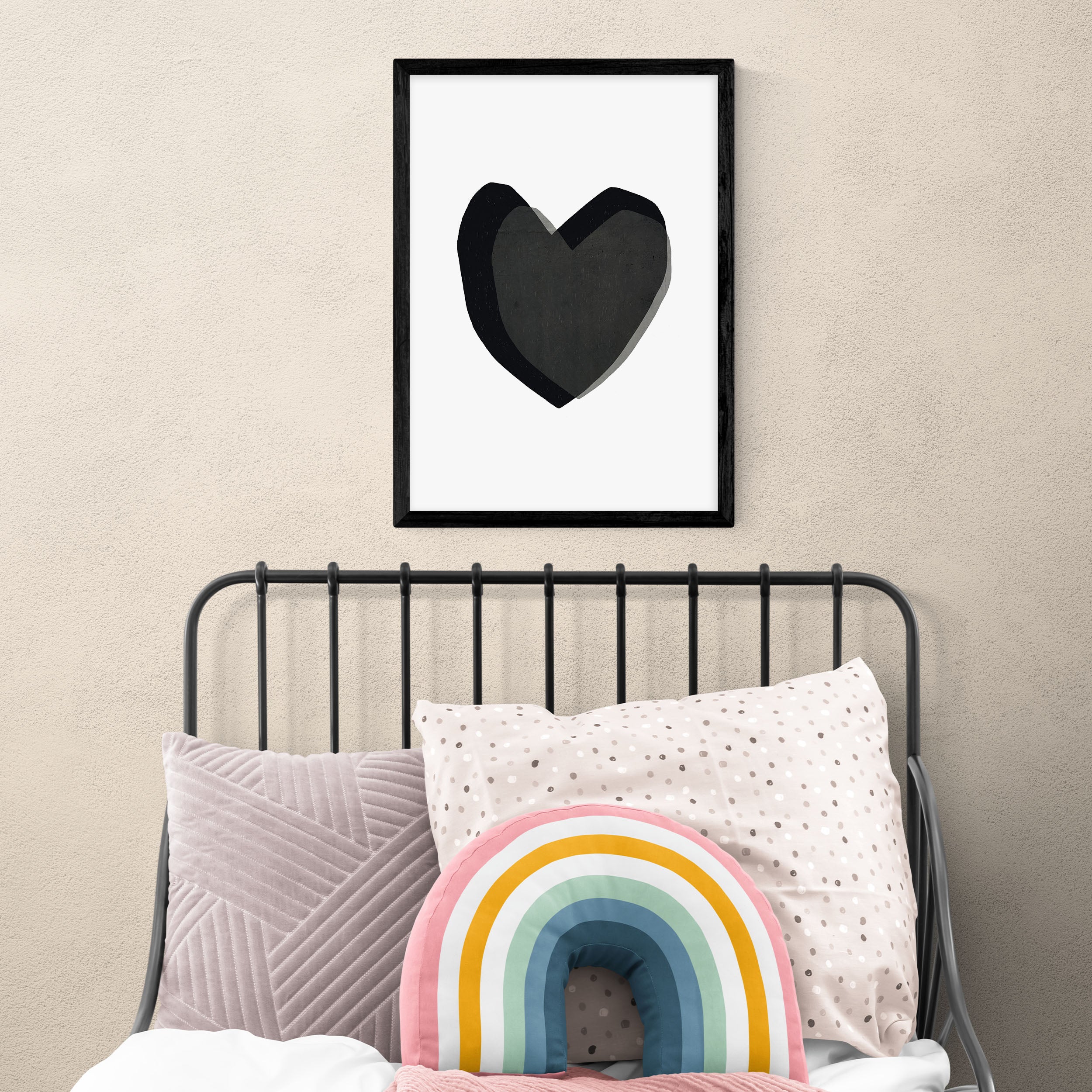 East End Prints Black Heart Print Black/white Price Comparisons | Compare The Build