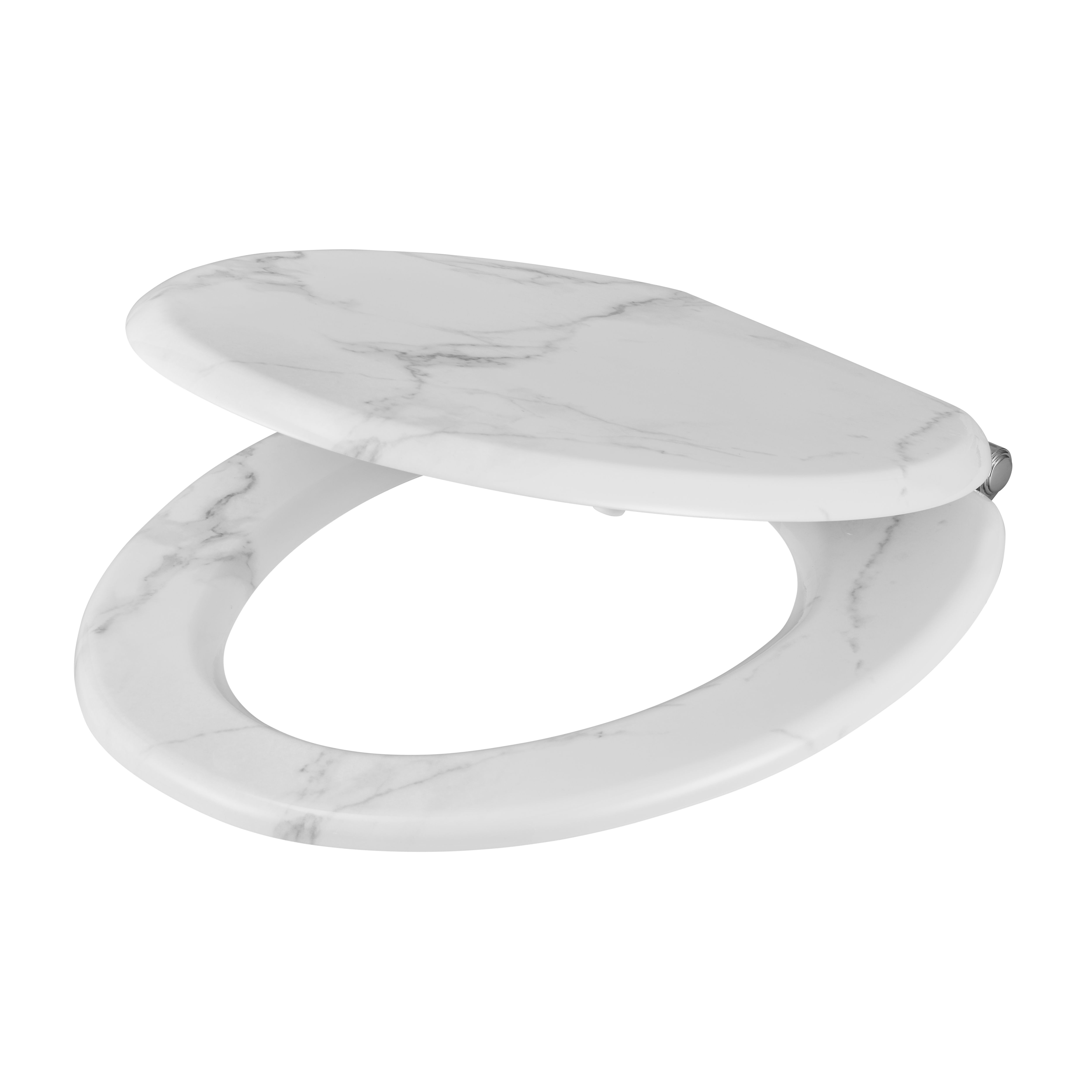 GoodHome Pilica White & Black Bottom Fix Soft Close Toilet Seat Price Comparisons | Compare The Build