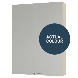 Duarti By Calypso Highwood 500mm Slimline Mirrored 2 Door Wall Hung Unit - Twilight Blue Price Comparisons | Compare The Build