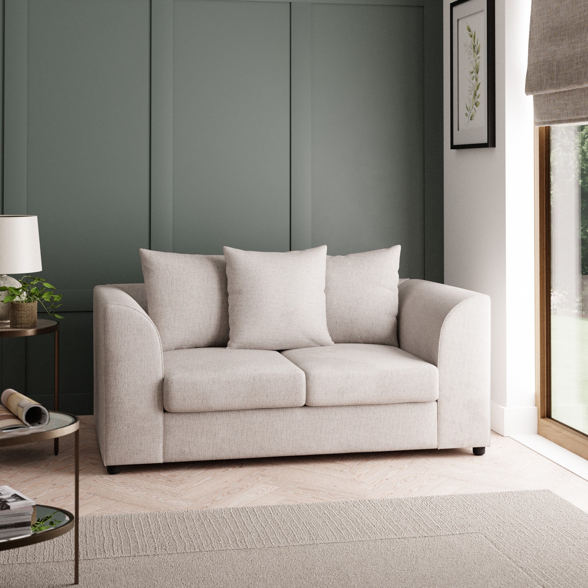 Blake Chunky Chenille 2 Seater Sofa Silver Price Comparisons | Compare The Build
