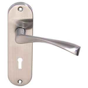 Eden Satin Nickel Lock Door Handle - 1 Pair Price Comparisons | Compare The Build