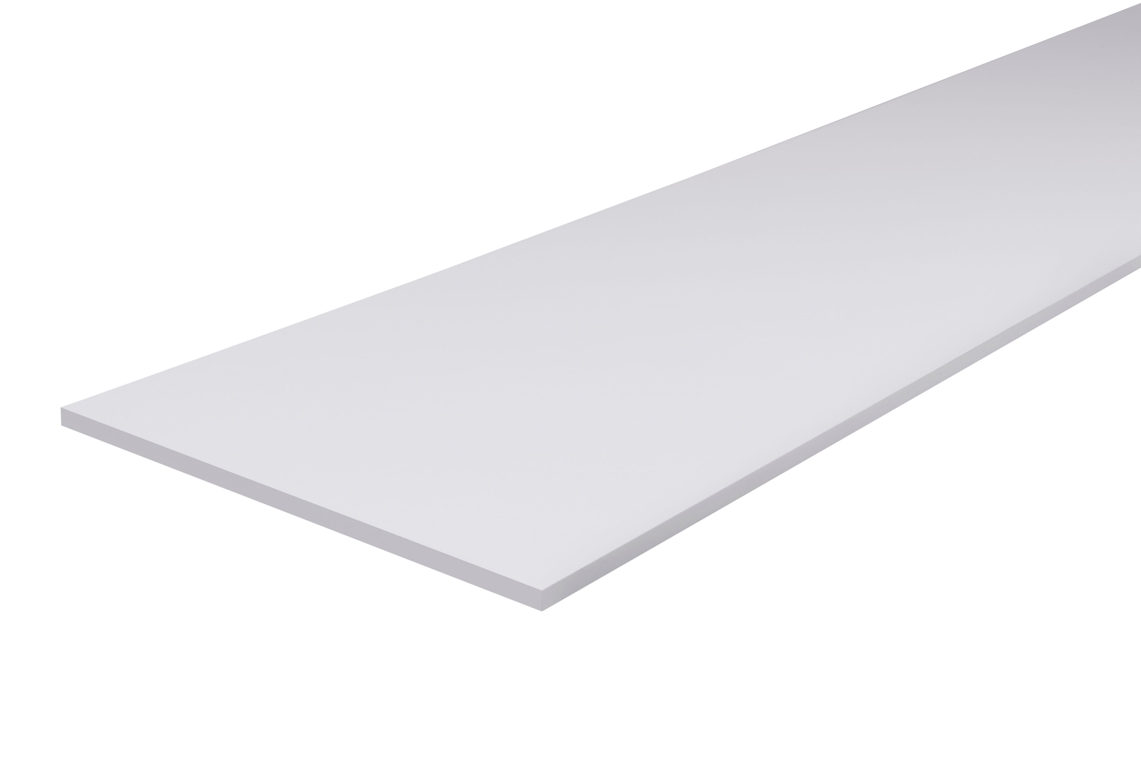 White Fully edged Chipboard Furniture board, (L)0.8m (W)300mm (T)18mm Price Comparisons | Compare The Build