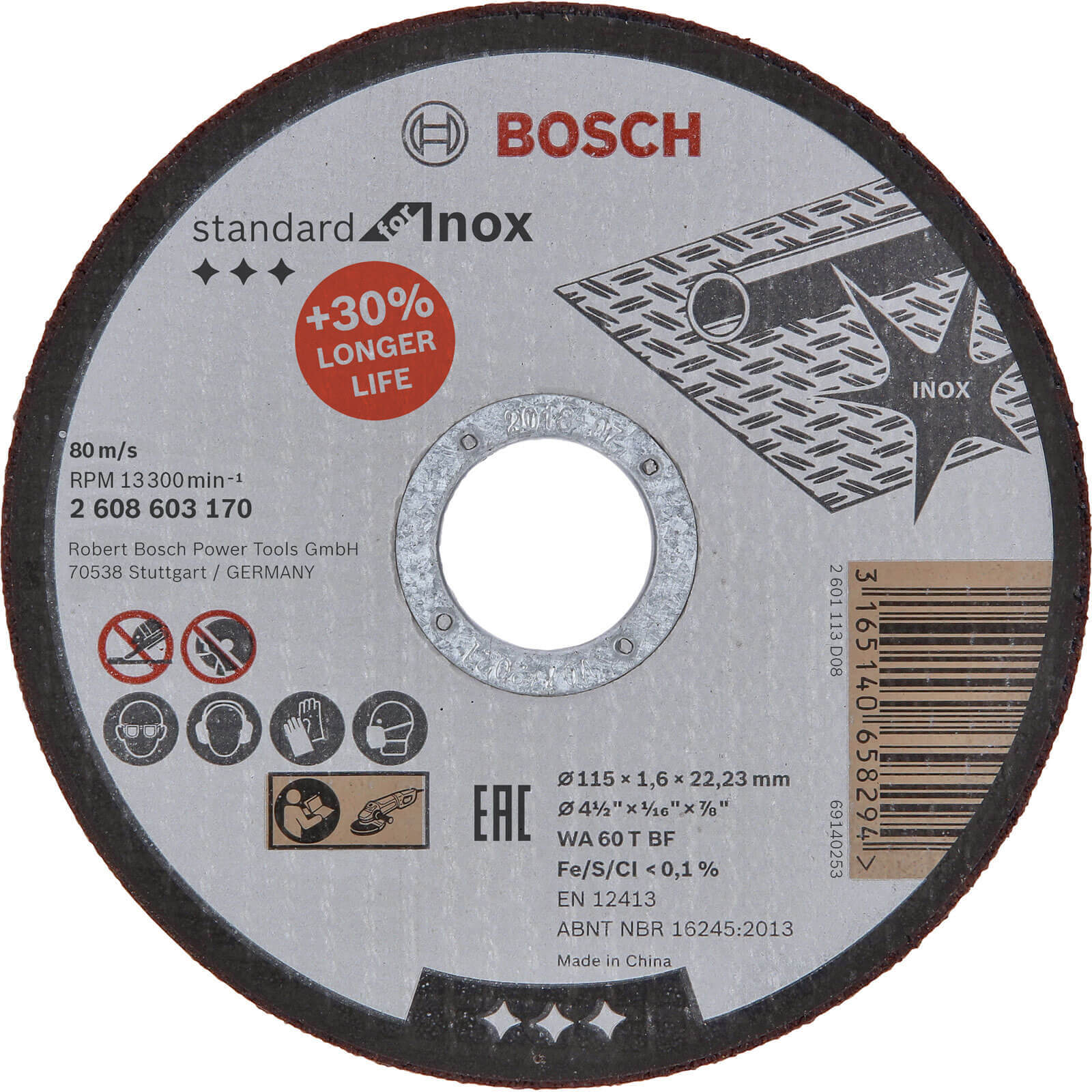 Bosch Standard Inox Cutting Disc 115mm 1.6mm 22mm | Compare The Build