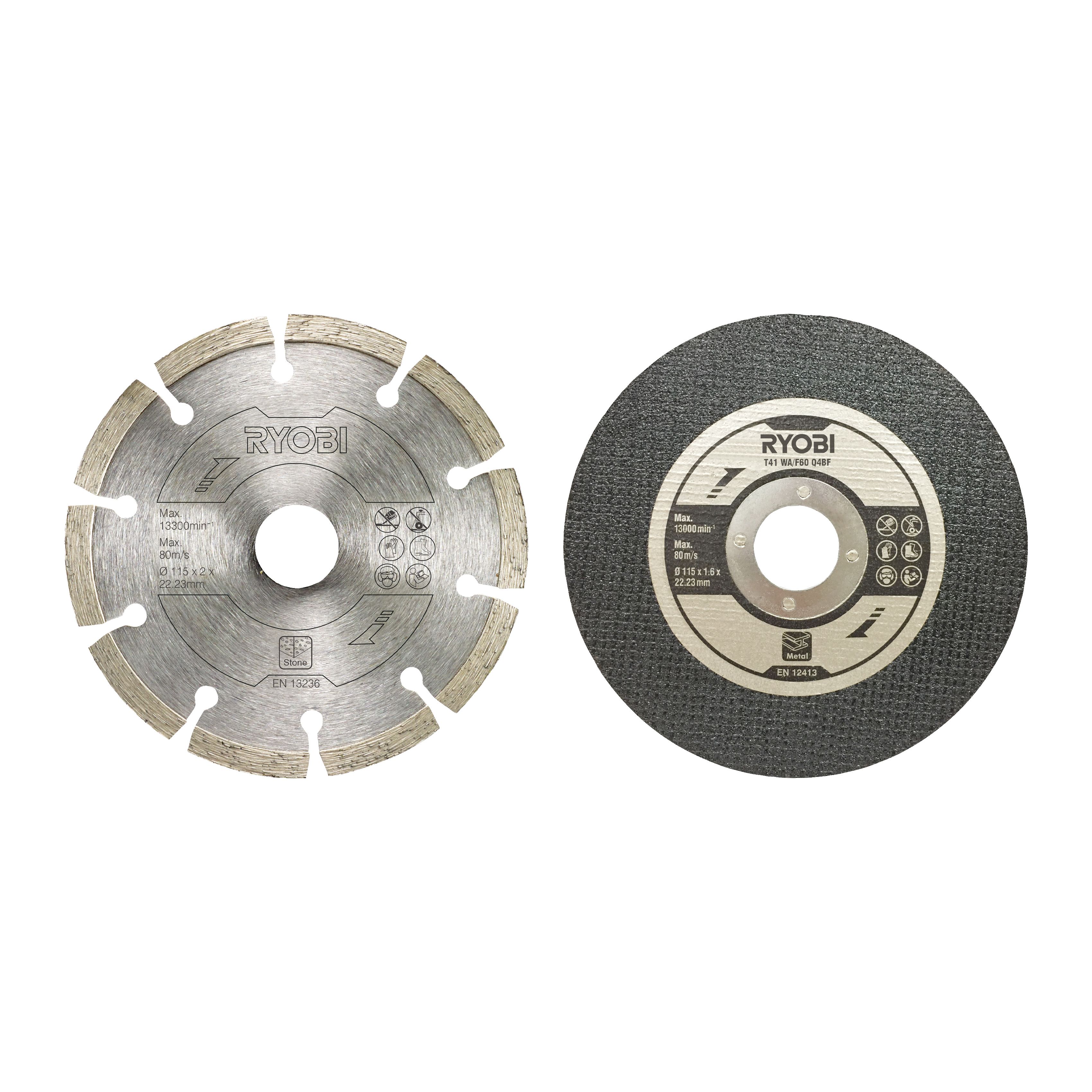 Ryobi 6 Piece Cutting & Grinding Disc Set (Dia)115mm Price Comparisons | Compare The Build