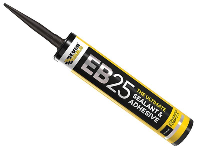 Everbuild EVBEB25BK EB25 Hybrid Sealant Adhesive Black 300ml | Compare The Build