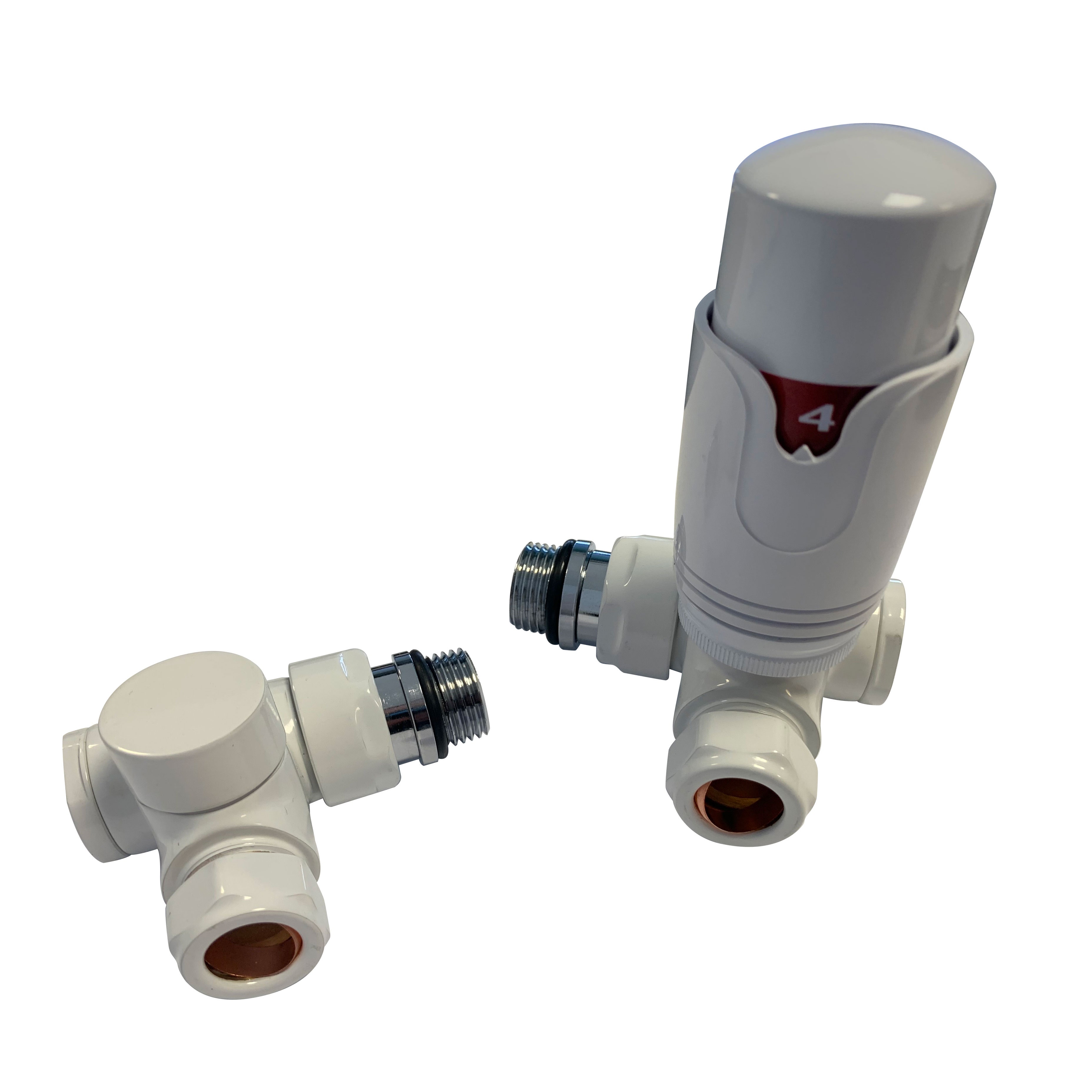 Radvalves UK Corner Dual Fuel TRV & Lockshield, White Price Comparisons | Compare The Build