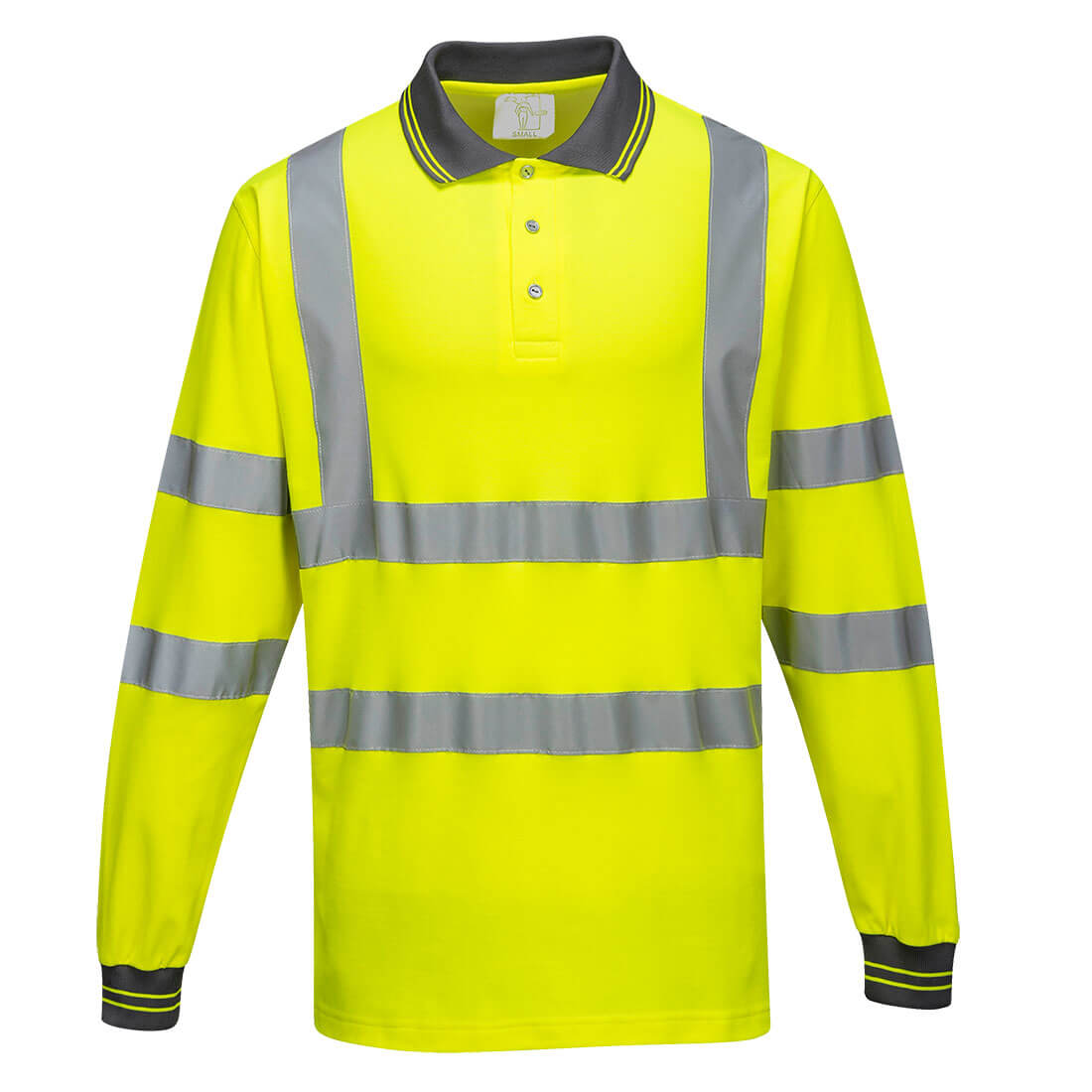 Portwest Class 3 Hi Vis Cotton Comfort Long Sleeved Polo Shirt Yellow L Price Comparisons | Compare The Build