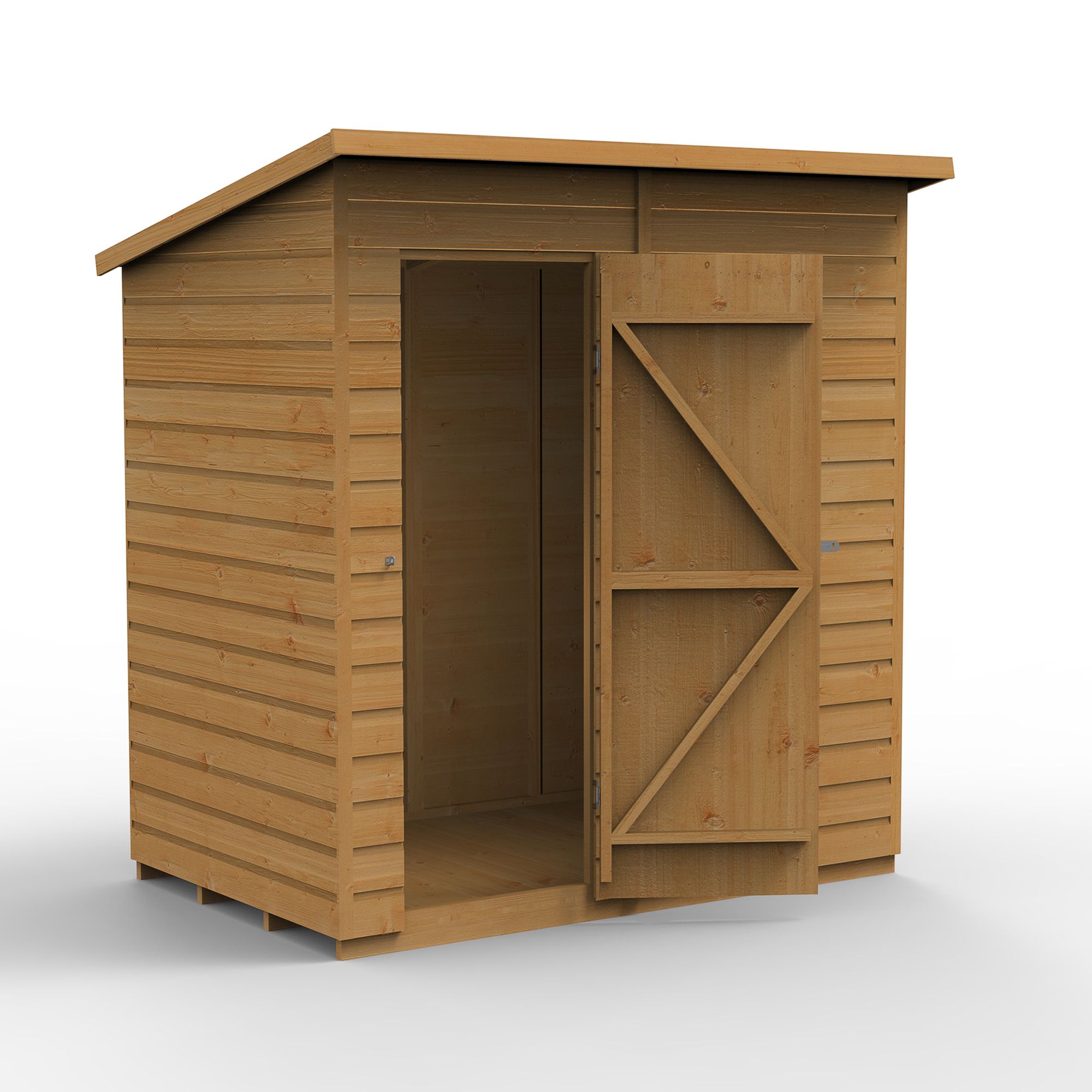 Forest Garden 6X4 Ft Pent Shiplap Wooden Shed With Floor (Base Included) - Assembly Service Included Price Comparisons | Compare The Build