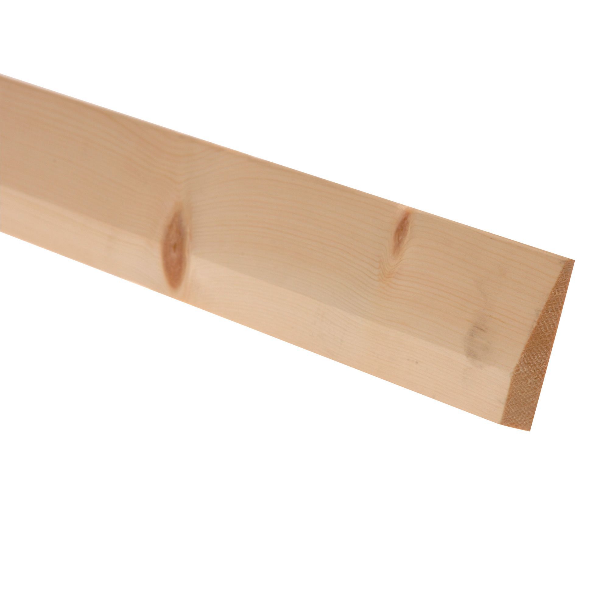 Smooth Pine Chamfered Skirting board (L)2.4m (W)94mm (T)15mm, Pack of 4 | Compare The Build