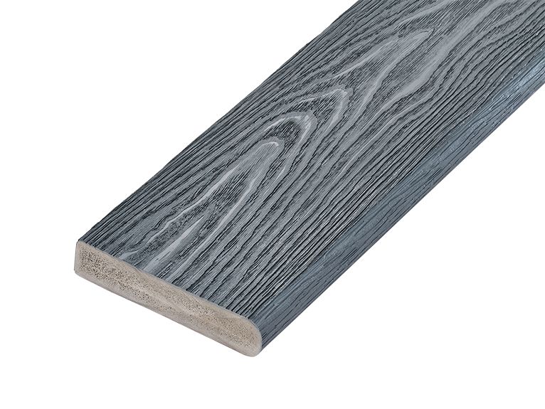 Premium Woodgrain Effect Bullnose Board Capstock PVC-ASA 3600mm x 150mm x 32mm - Ash Grey | Compare The Build