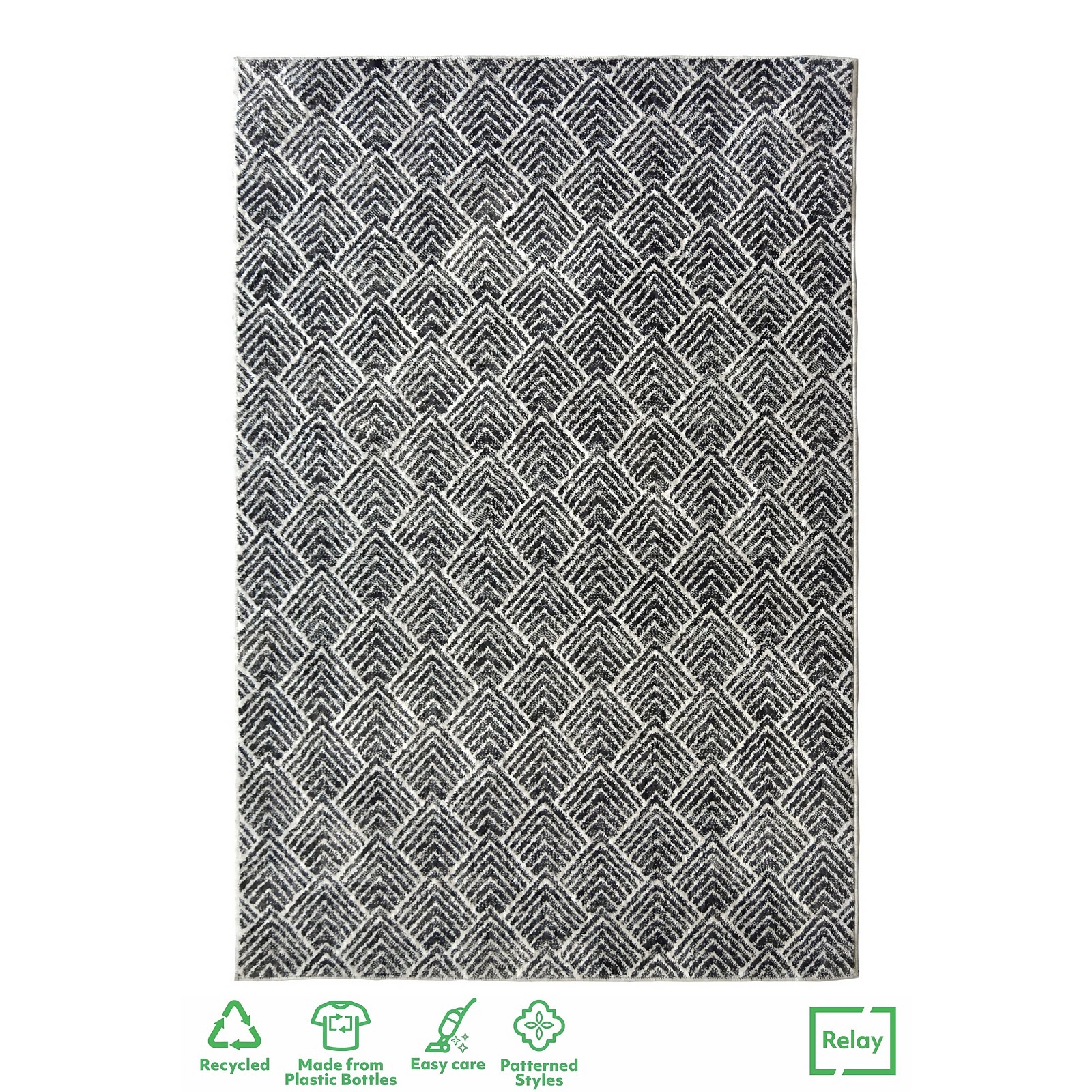 Neptune Recycled Geometric Rug - 160x230cm | Compare The Build