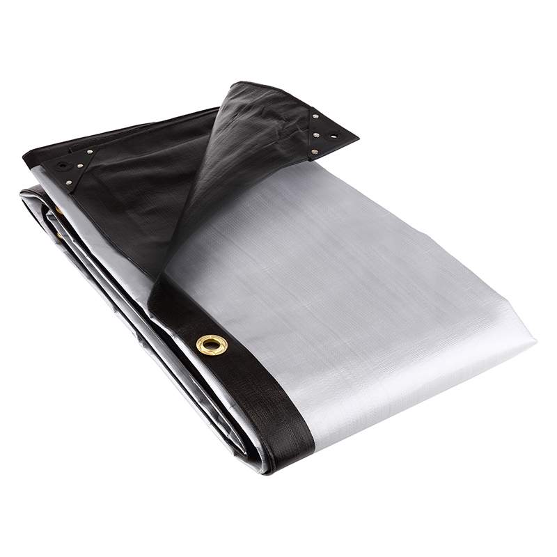 270gsm Heavy Duty Tarpaulin in Black/Silver - 4m x 5m Roofing Superstore STP3 Price Comparisons | Compare The Build