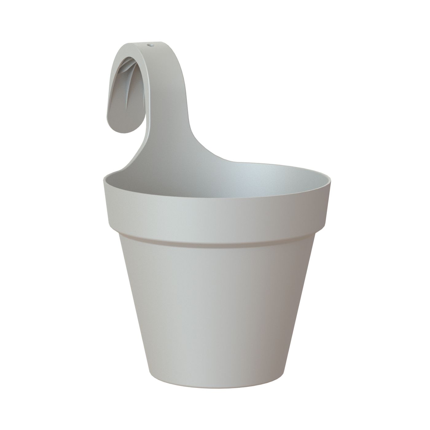 Capri Light Grey Polypropylene (Pp) Plain Round Balcony Plant Pot (Dia)20Cm Price Comparisons | Compare The Build