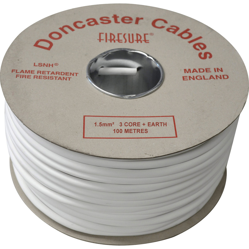 Doncaster Cables Firesure 500 1.5mm x 3 Core + 50 DC32 P Clips 100m in White Price Comparisons | Compare The Build