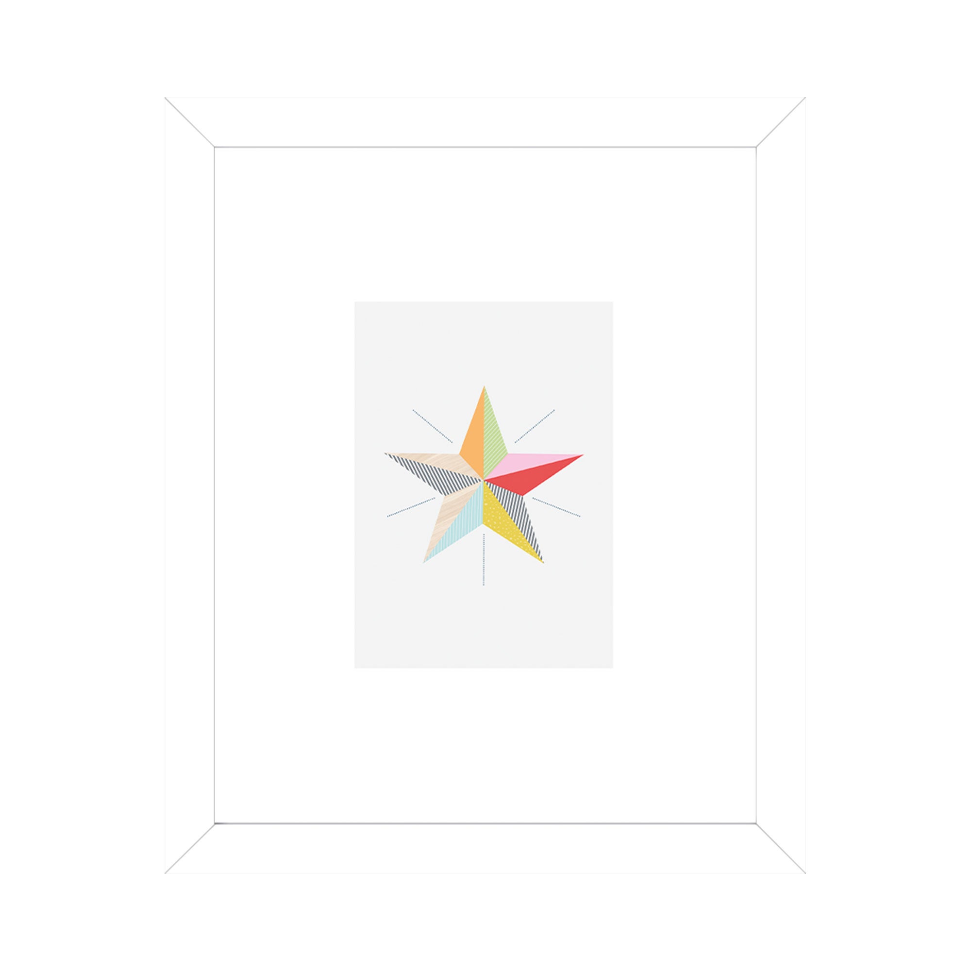 The Art Group Star Framed Print MultiColoured | Compare The Build