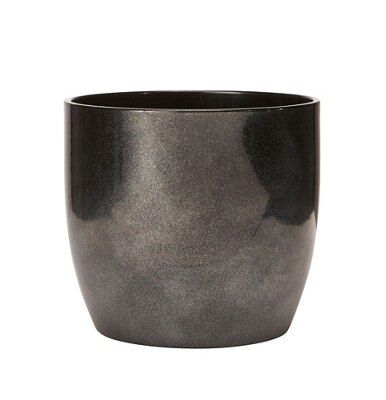 Soendgen Keramik Laleh Brushed Black Ceramic Mottled Plant Pot (Dia)23Cm Price Comparisons | Compare The Build