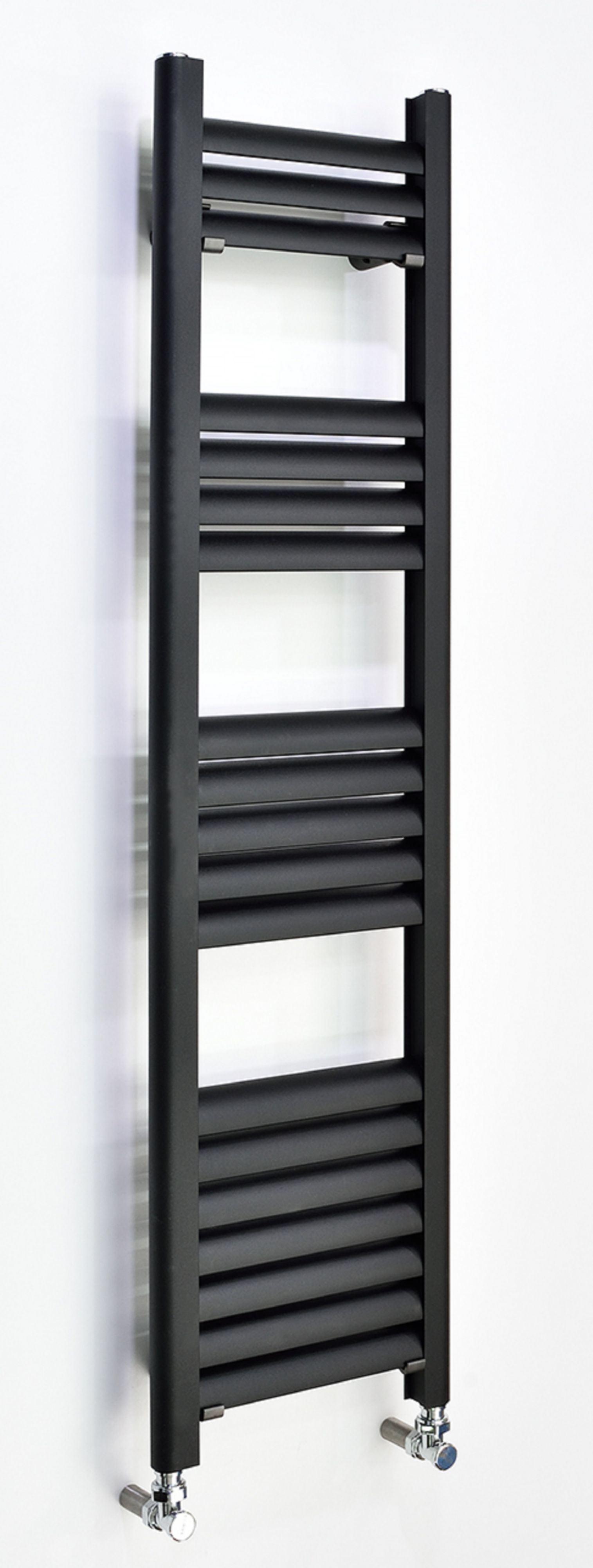 Accuro Korle Champagne Vertical Designer Towel Radiator Anthracite (H)1200 mm (W)500 mm | Compare The Build