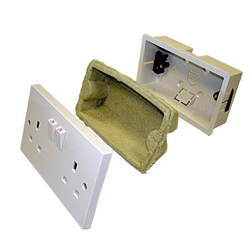 JCW Acoustic &amp; Fire Socket Box Inserts - Double x 35mm JCW Acoustics 1223 | Compare The Build