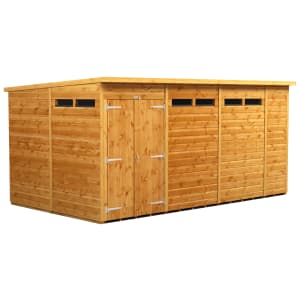 Power Sheds 14 x 8ft Double Door Pent Shiplap Dip Treated Security Shed Price Comparisons | Compare The Build