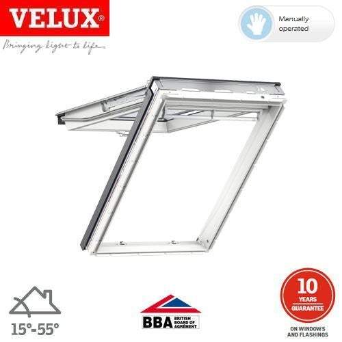 VELUX GPU FK08 0066 White Top Hung Window Triple Glazed 66cm x 140cm Price Comparisons | Compare The Build