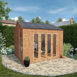 Mercia Vermont 10 x 8ft Large Summer House including Double Bi-Fold Doors with Assembly Price Comparisons | Compare The Build