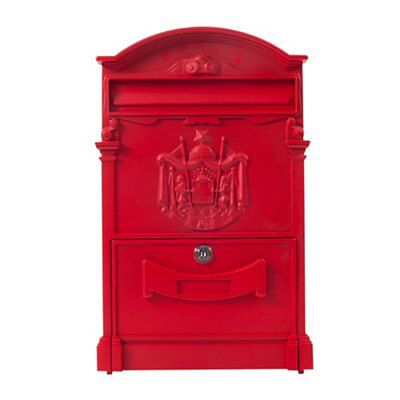 The House Nameplate Company Red Painted Aluminium Lockable Post Box, (H)420mm (W)250mm Price Comparisons | Compare The Build