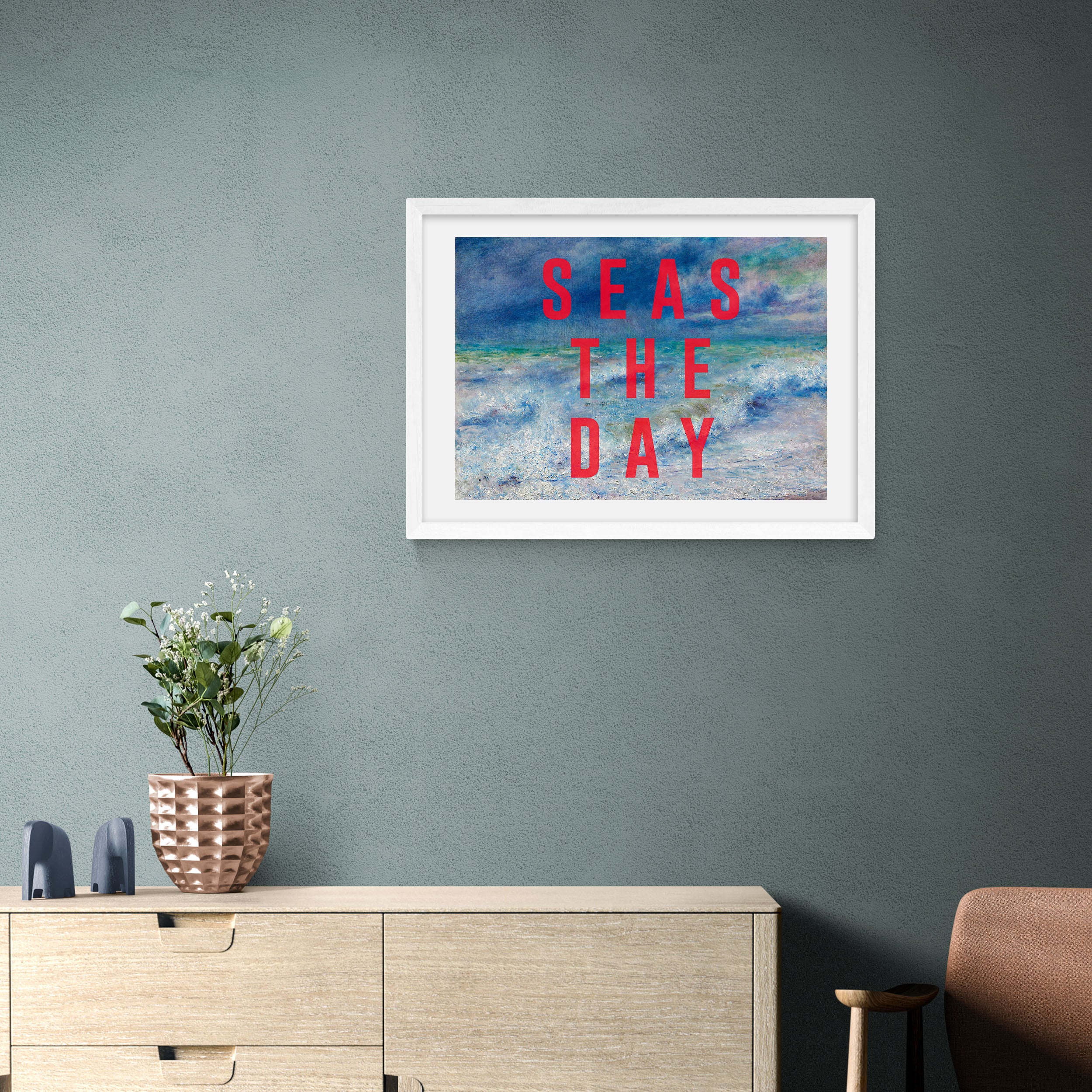 East End Prints Seas The Day Framed Print Blue Price Comparisons | Compare The Build