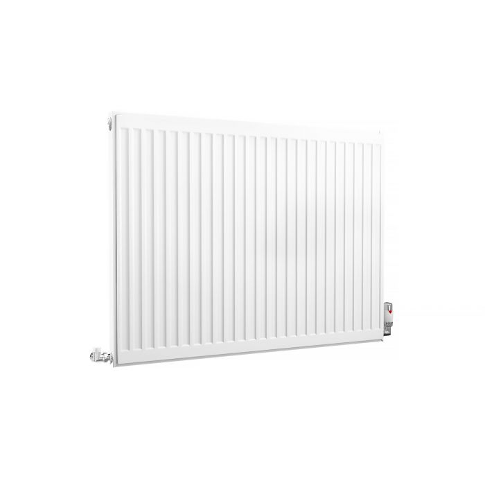 Kartell K-Rad Compact Horizontal Radiator, White, 750mm x 1000mm - Single Panel, Single Convector | Compare The Build