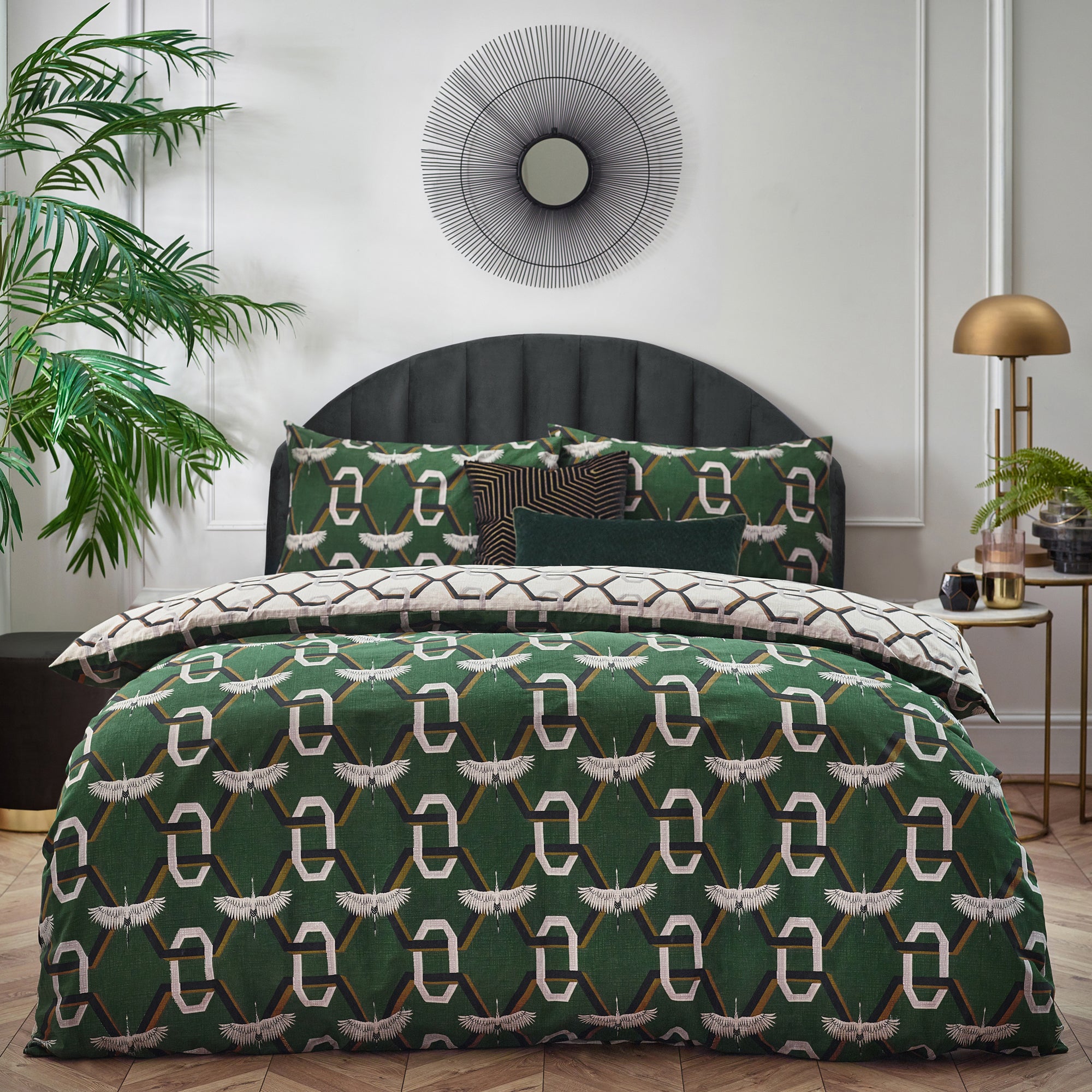 furn. Avalon Duvet Cover Set Green Green Price Comparisons | Compare The Build