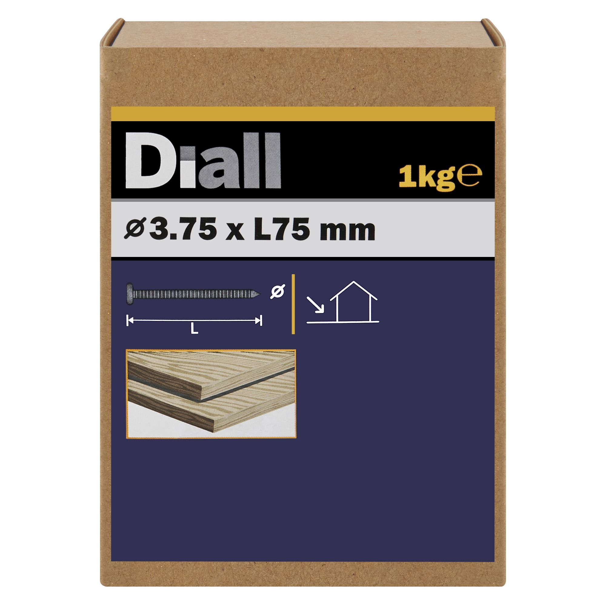 Diall Annular Ring Nail (L)75mm (Dia)3.75mm 1Kg Price Comparisons | Compare The Build