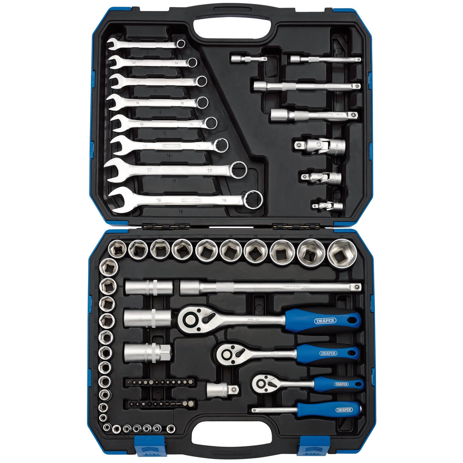 Draper 75 Piece Combination Drive Bit, Socket and Spanner Set Combination Price Comparisons | Compare The Build