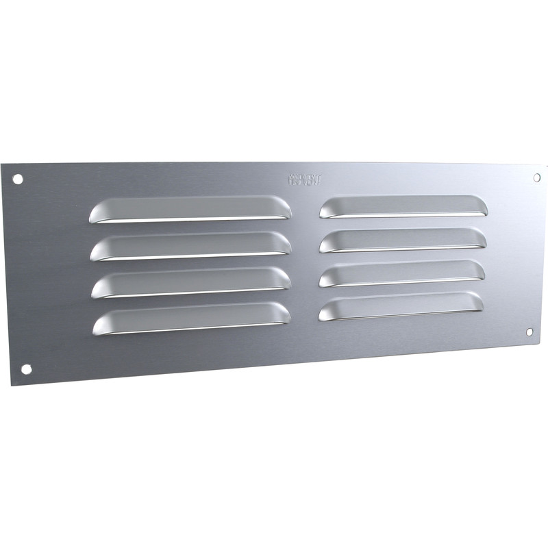 Fixed Louvre Vent - 229 x 76mm - Silver Aluminium Price Comparisons | Compare The Build