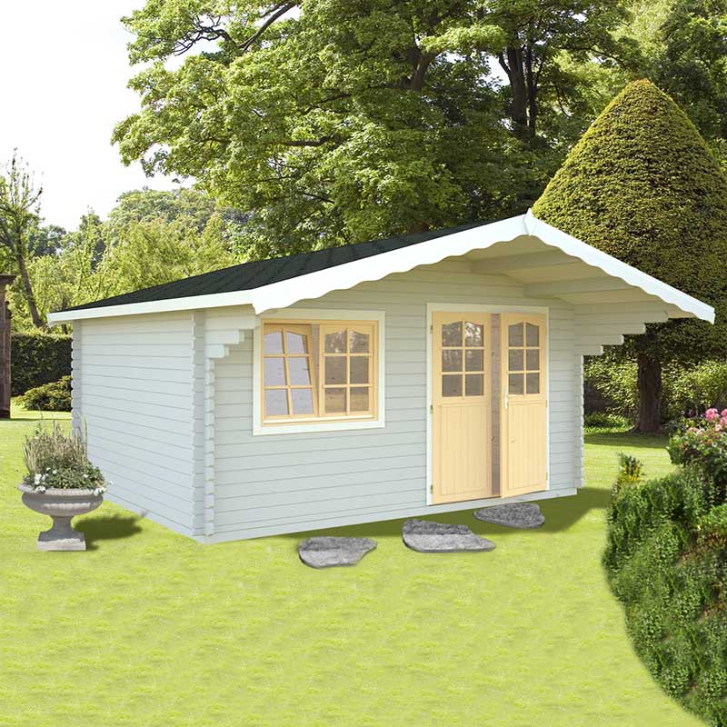 Palmako Sally 4.8m x 3.9m Log Cabin Summerhouse (44mm) Price Comparisons | Compare The Build