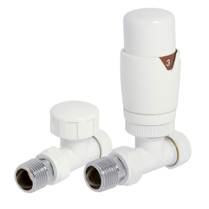 Radvalves UK Thermostatic Valves, Round, White Straight Price Comparisons | Compare The Build