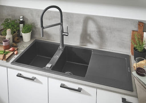 Grohe K500 Granite Grey 2.0 Composite Inset Kitchen Sink - Drainer & Waste 1160 x 500mm Price Comparisons | Compare The Build