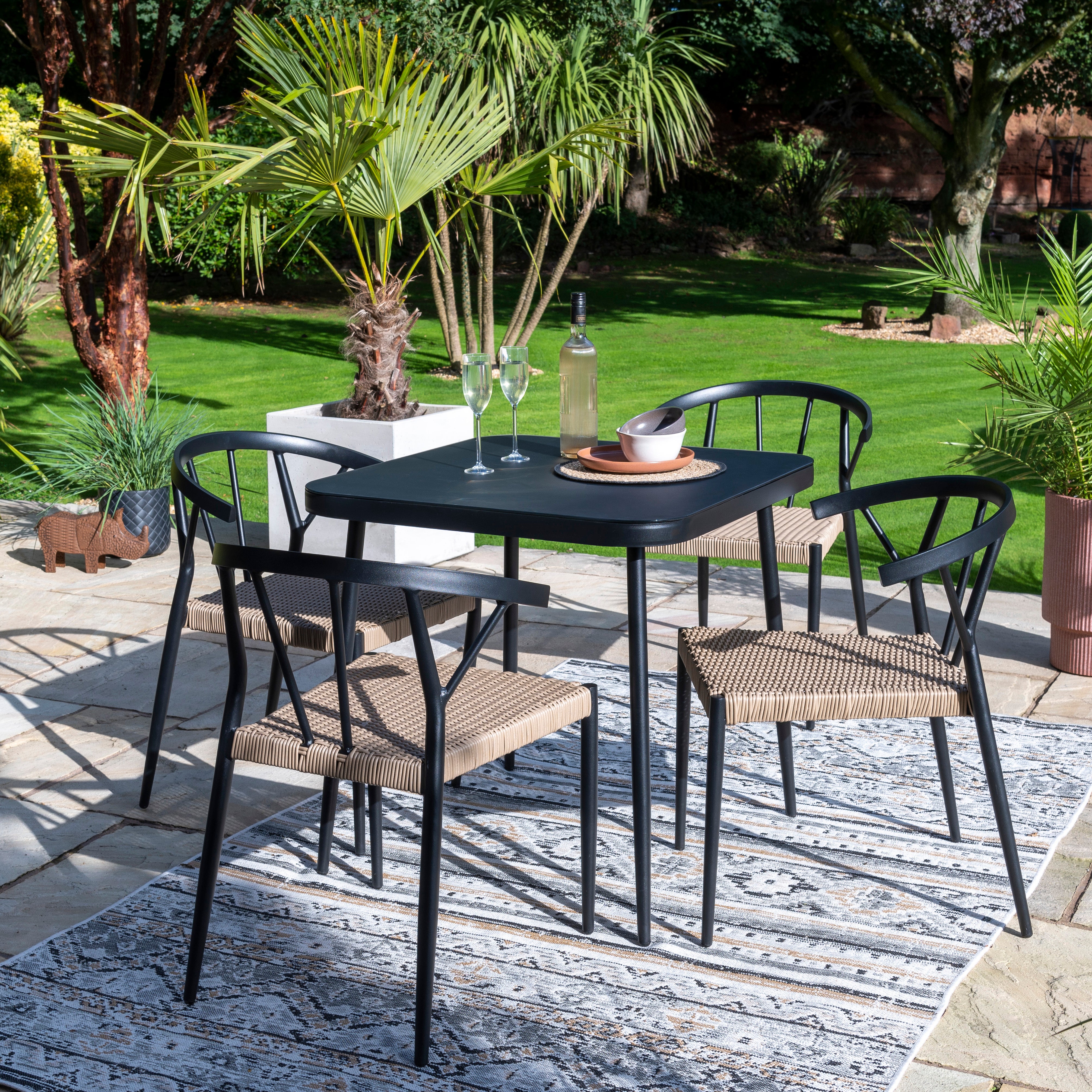 Otta Dining Set of 4 Black | Compare The Build