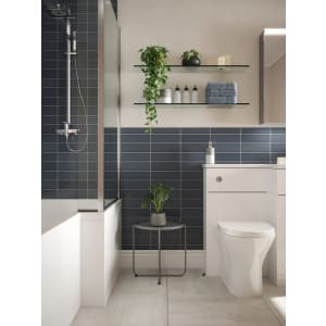 Wickes Boutique Richmond Dusk slate Gloss Ceramic Wall Tile - 245 x 75mm - Pack of 54 Price Comparisons | Compare The Build