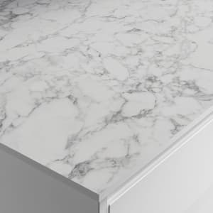 Wickes Laminate Zenith Compact Worktop - Marmo Bianco 610mm x 12.5mm x 3m Price Comparisons | Compare The Build