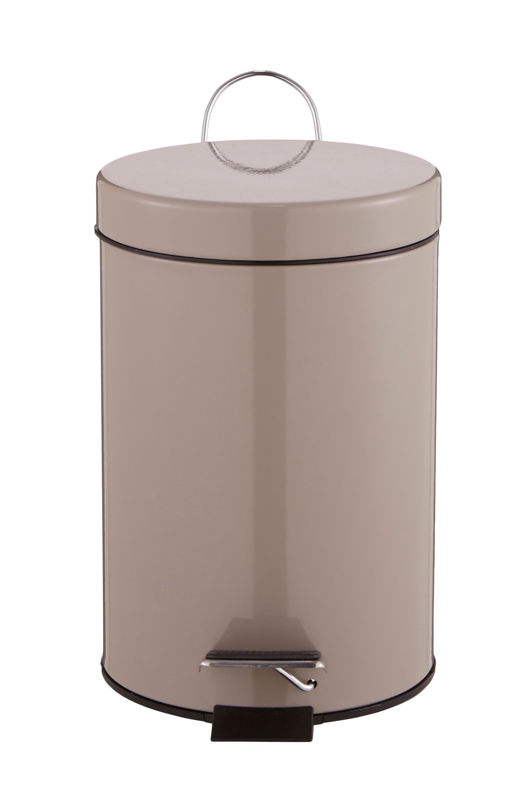 Cooke & Lewis Diani Taupe Powder-Coated Steel Round Bathroom Pedal Bin, 3L | Compare The Build