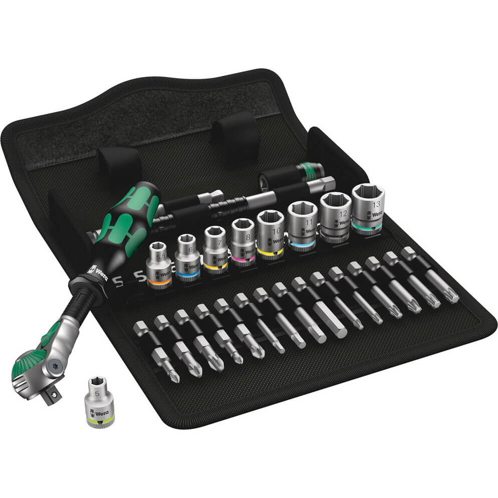 Wera 8100 Zyklop 28 Piece 1/4" Drive Socket and Bit Set 1/4" Price Comparisons | Compare The Build