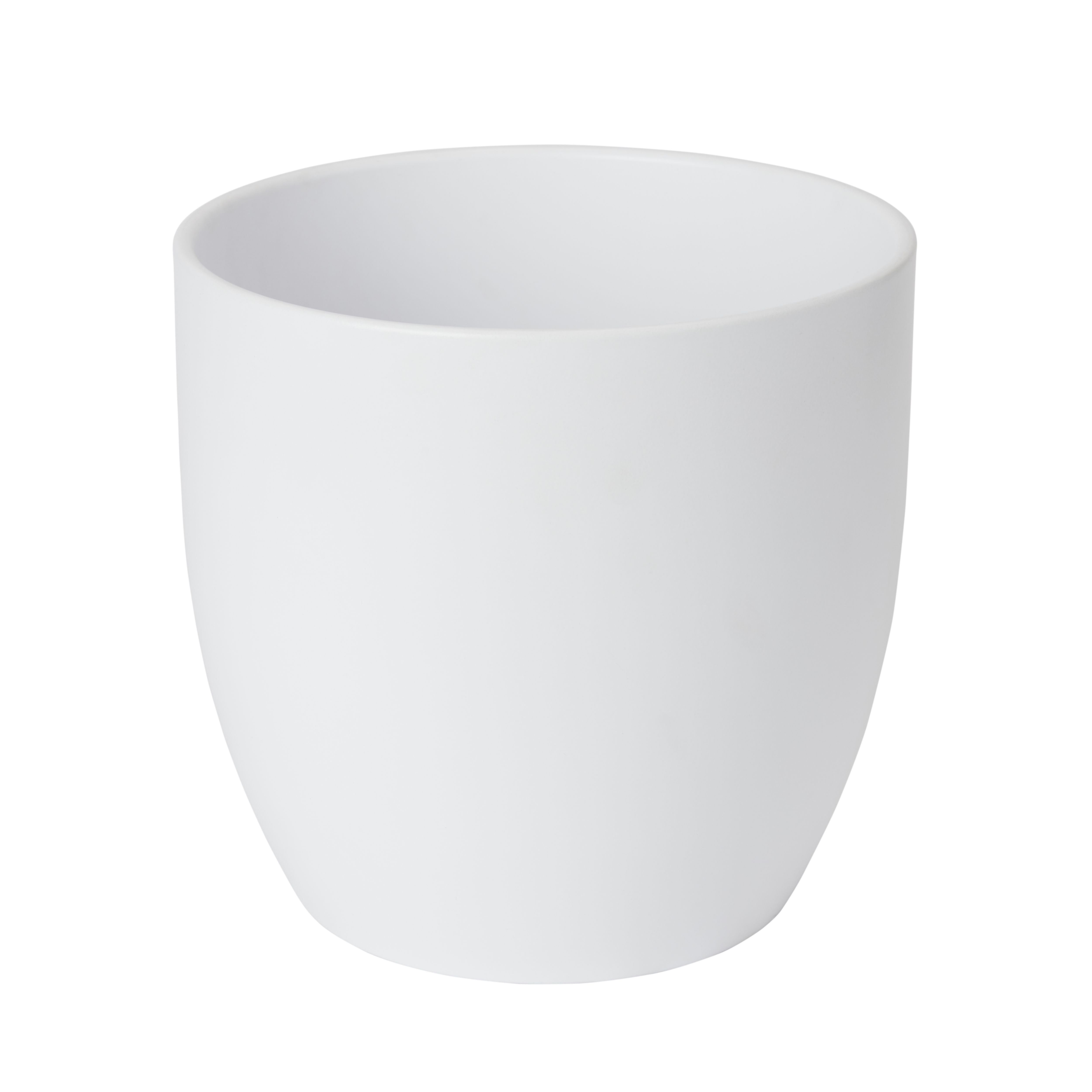 GoodHome White Ceramic Round Plant Pot (Dia)24.3Cm Price Comparisons | Compare The Build