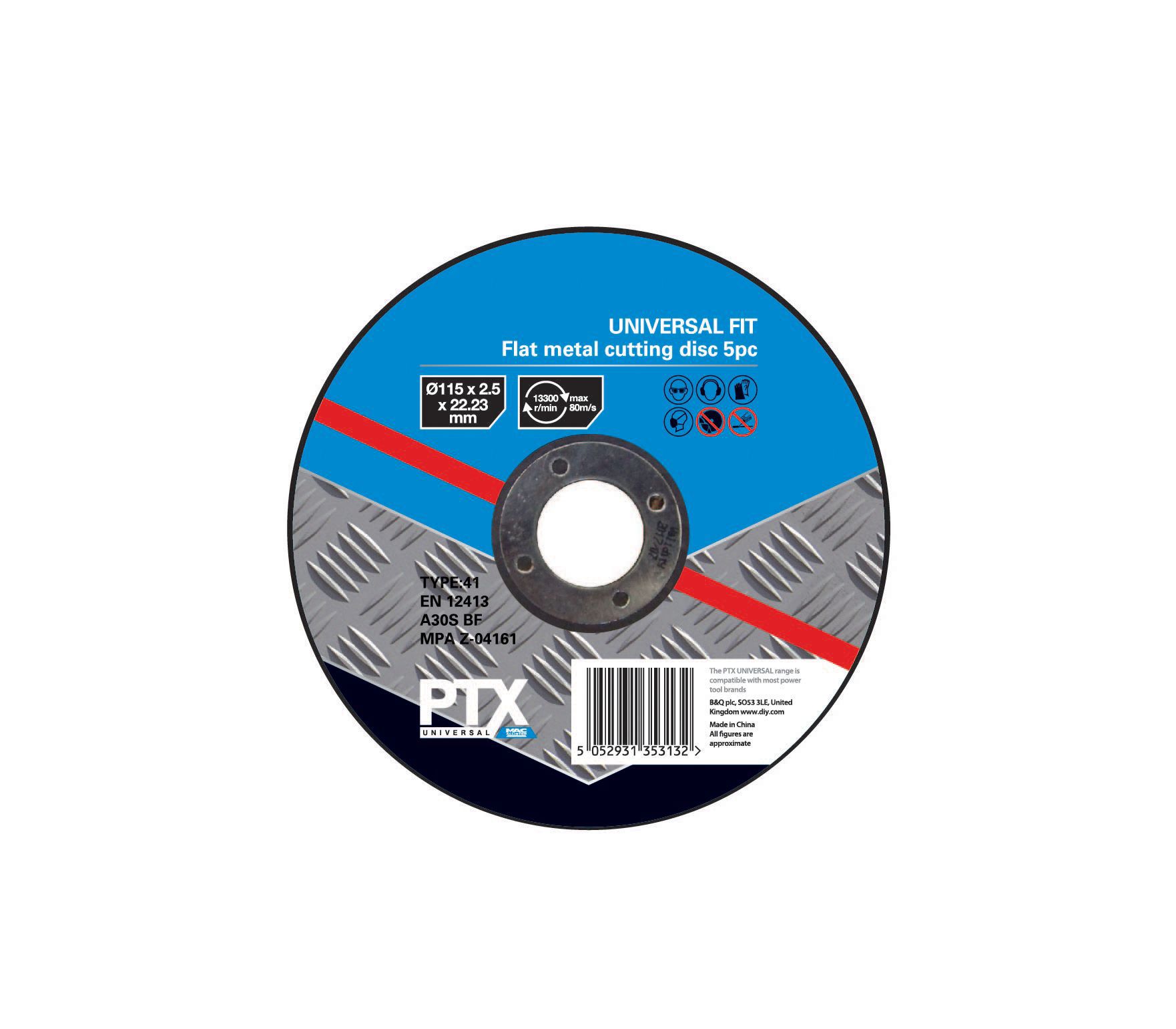 Ptx (Dia)115mm Flat Metal Cutting Disc, Pack Of 5 Price Comparisons | Compare The Build