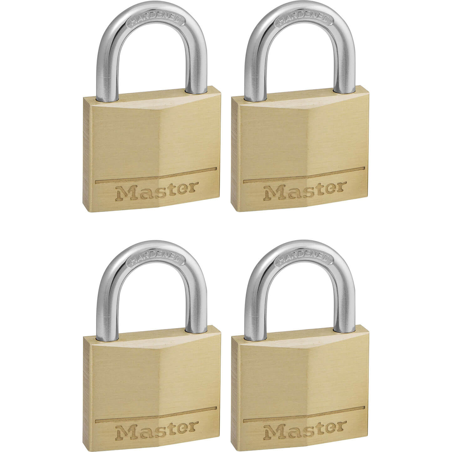 Masterlock Solid Brass Padlock Pack of 4 Keyed Alike 40mm Standard Price Comparisons | Compare The Build