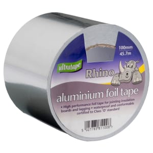 Rhino Self Adhesive Foil Tape - 100mm x 45m Price Comparisons | Compare The Build