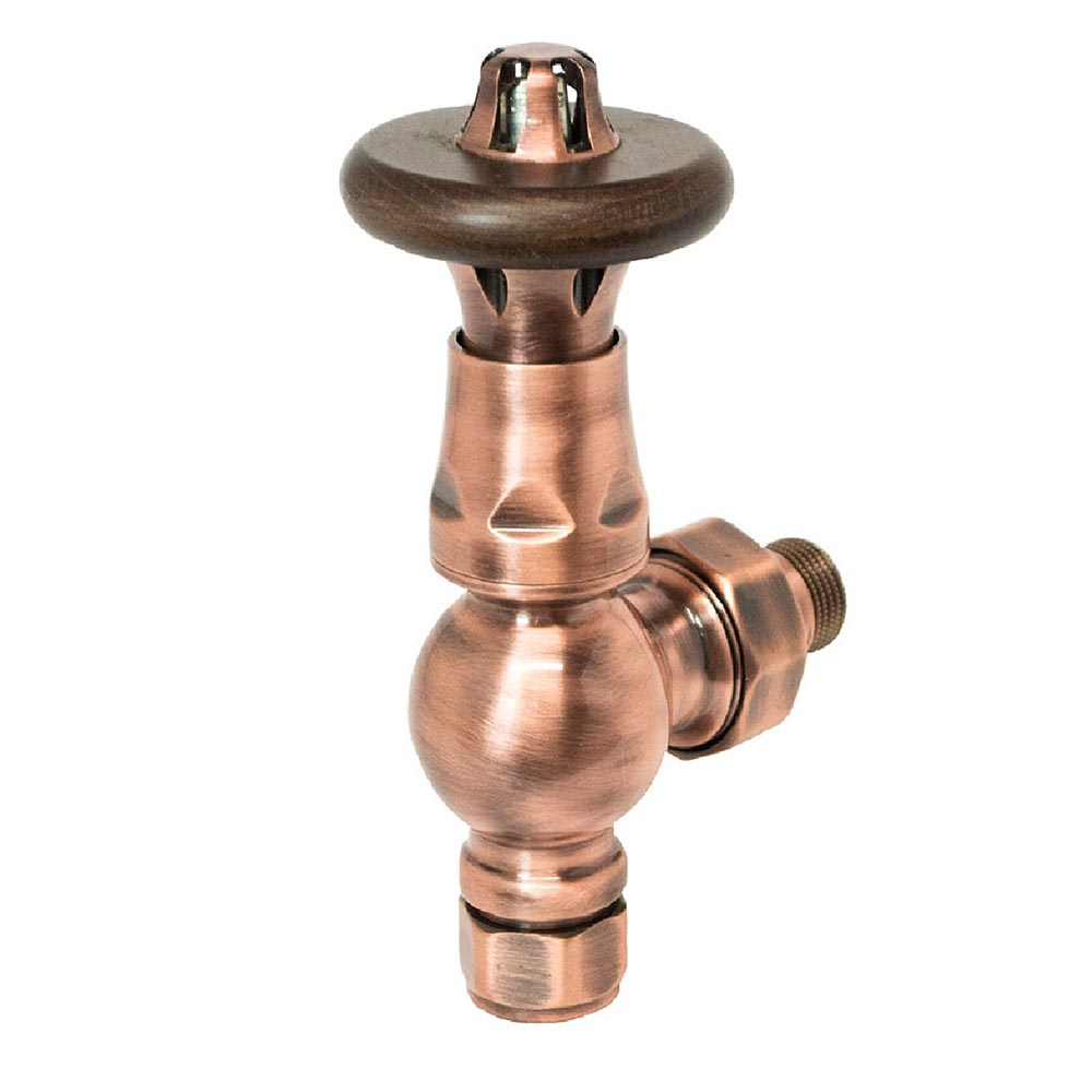 Nordic Thermostatic Valves, Traditional XL, Copper/Walnut Angled | Compare The Build