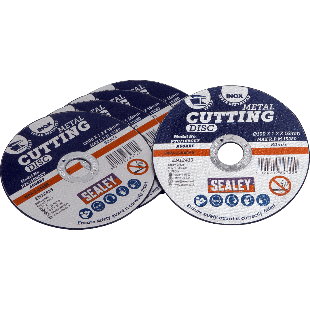 Sealey Metal Cutting Disc 100mm 1.2mm Pack of 5 Price Comparisons | Compare The Build