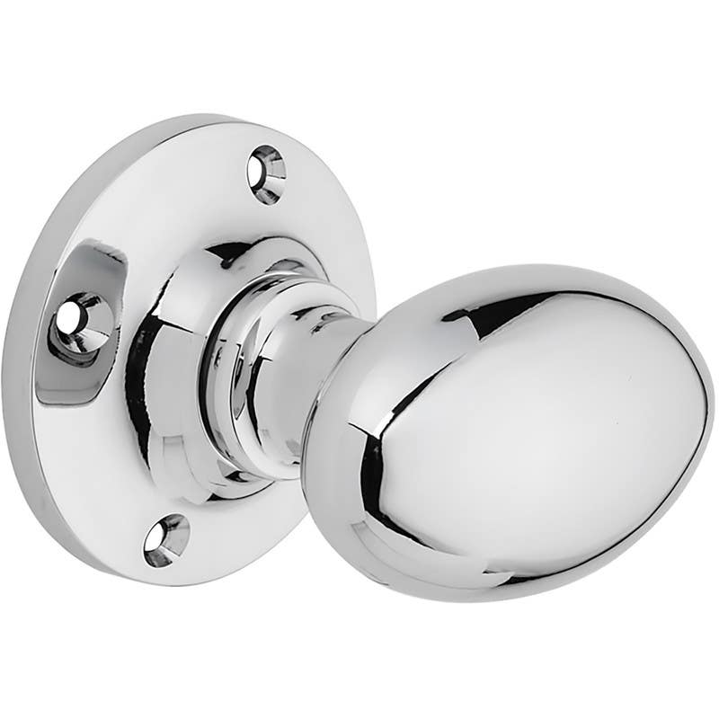 Oval Mortice Door Knob - Chrome Plated (Pair) Price Comparisons | Compare The Build